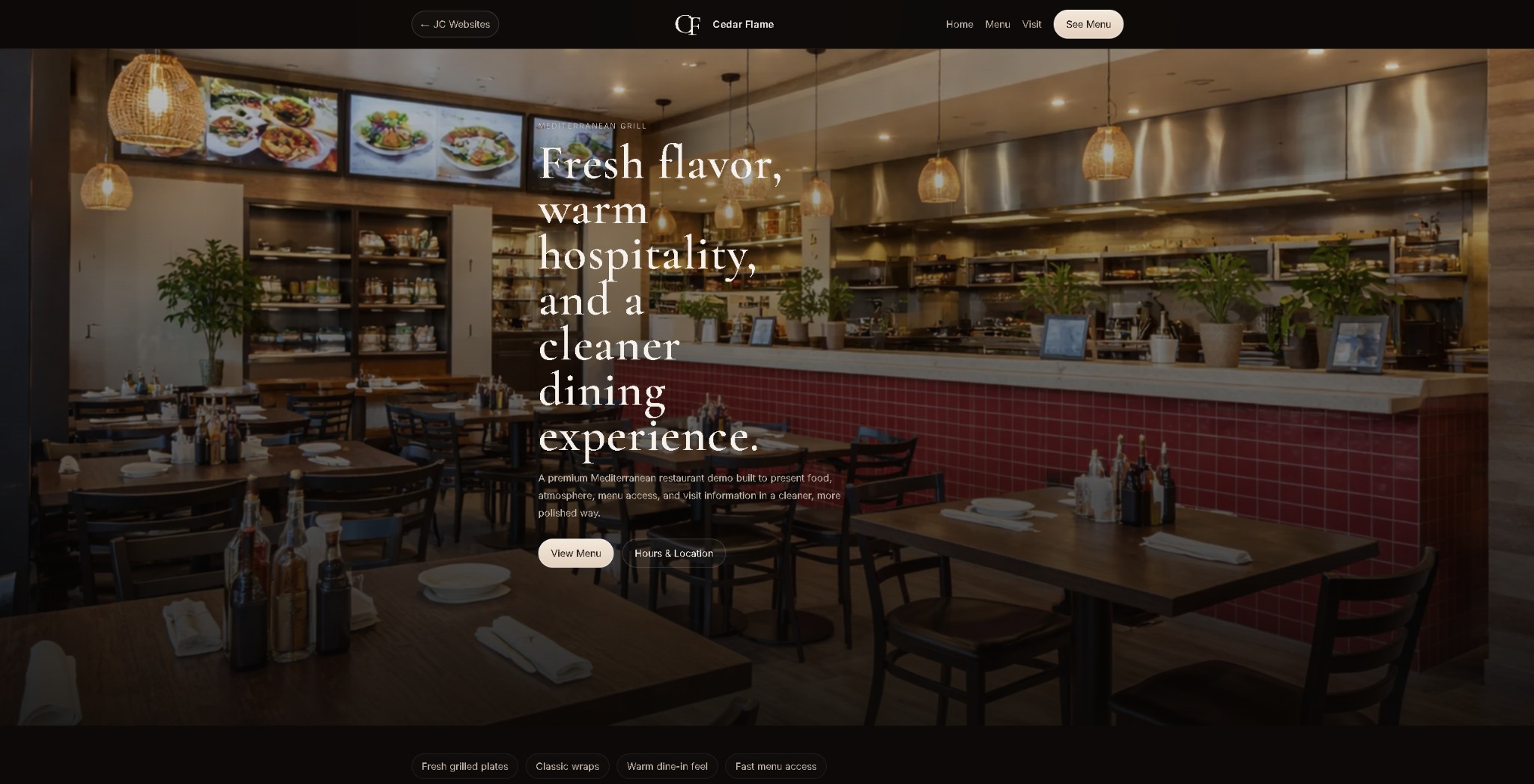 Cedar Flame website preview