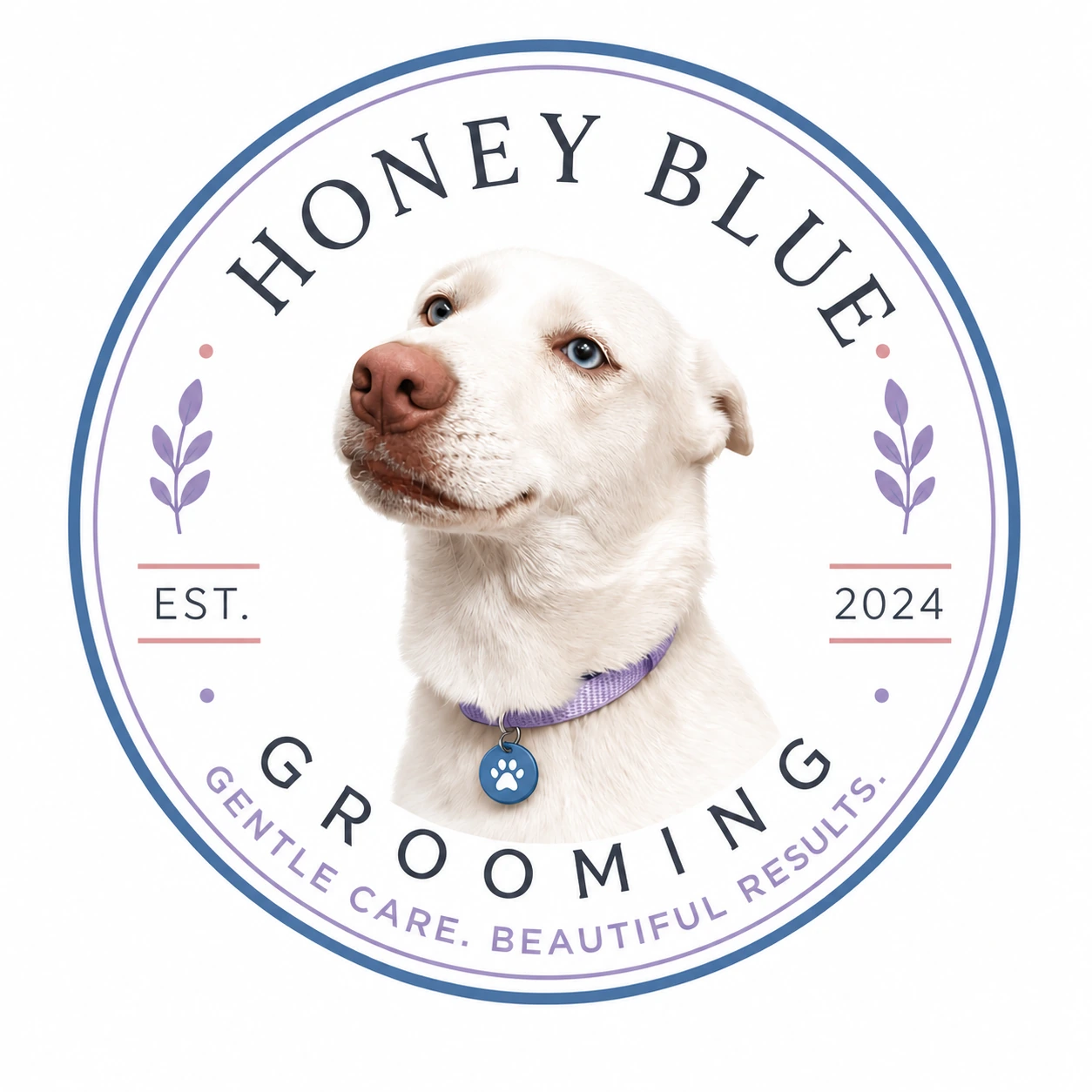 Honey Blue Grooming badge logo