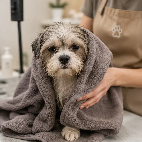 Sensitive towel dog care